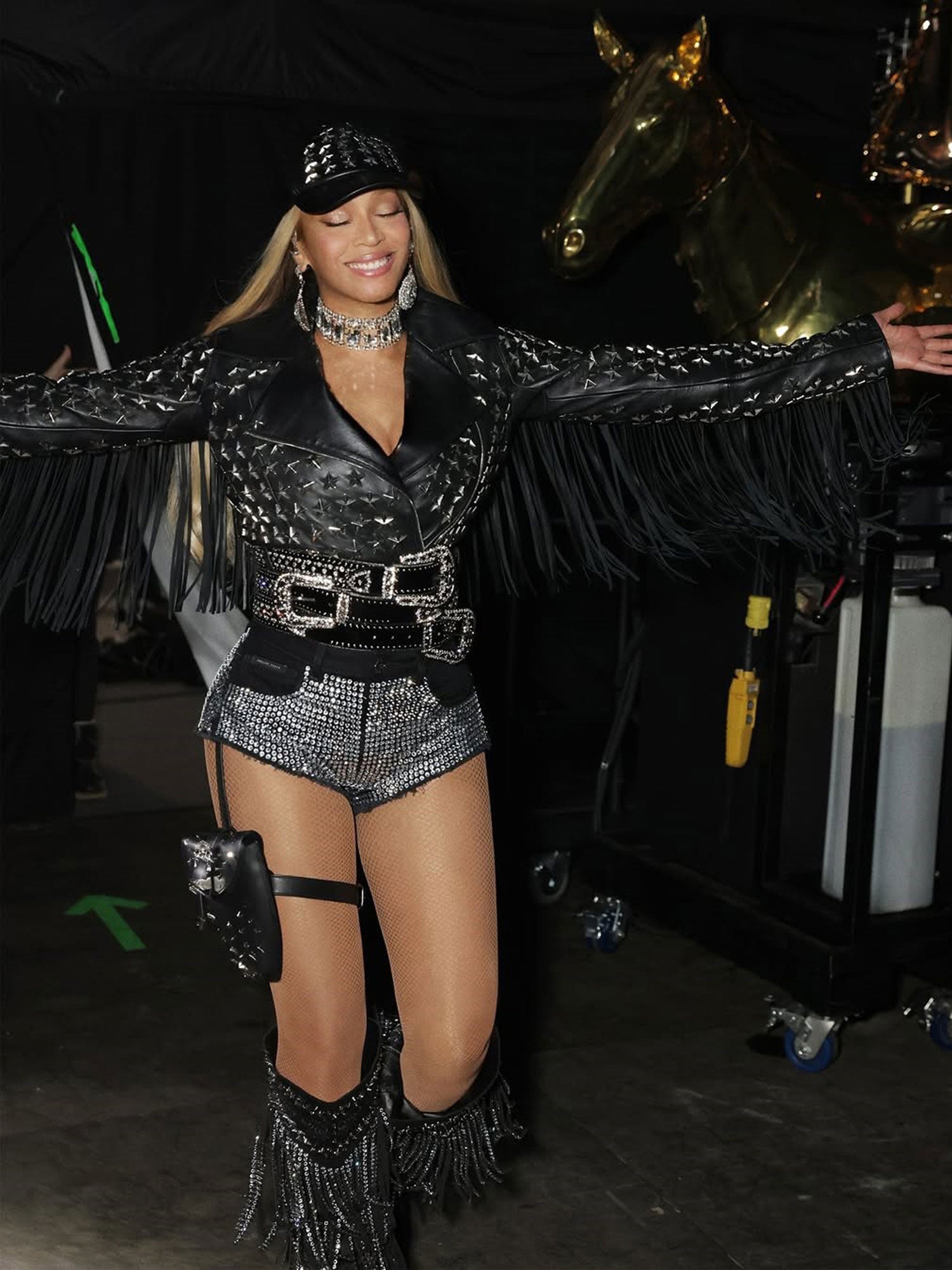 Cowboy Carter Tour Beyoncé Star Leather Jacket