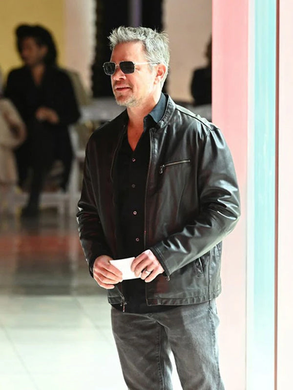 Matt Damon Black Leather Jacket