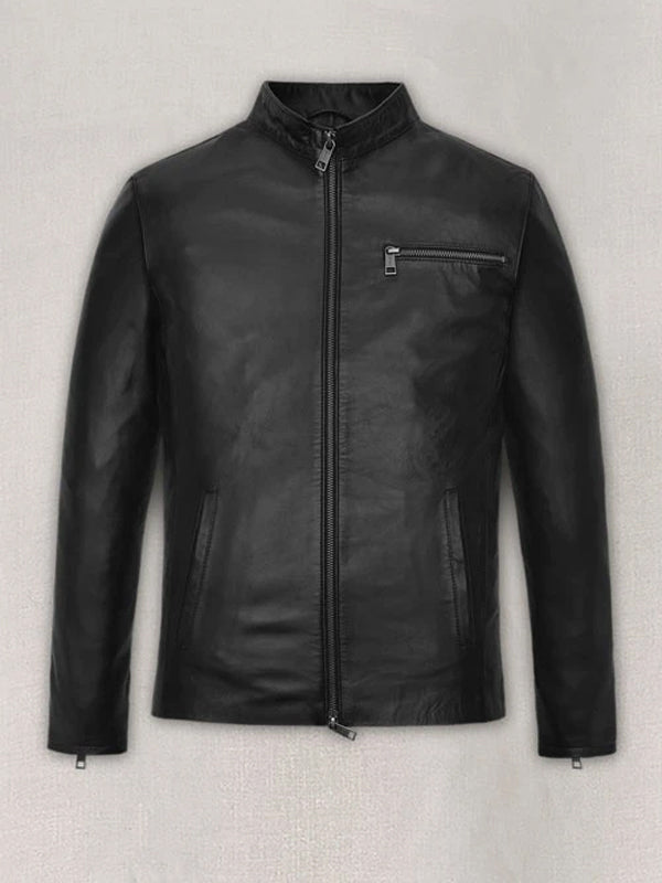 Matt Damon Black Leather Jacket