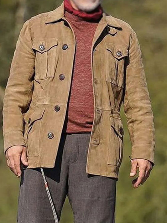 Mission Impossible 7 Esai Morales Brown Suede Jacket