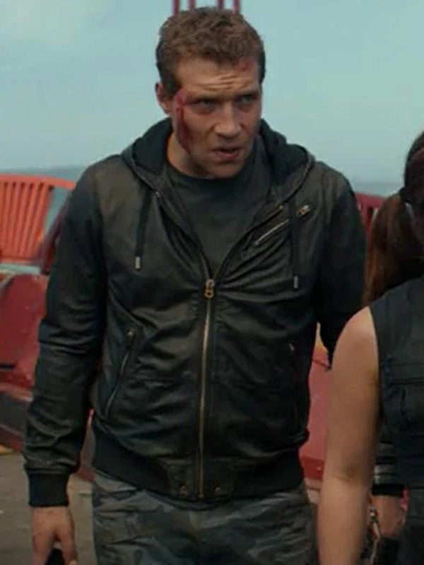 Terminator Genisys Jai Courtney Bomber Leather Jacket