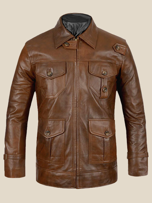 The Expendables 2 Jason Statham Brown Leather Jacket