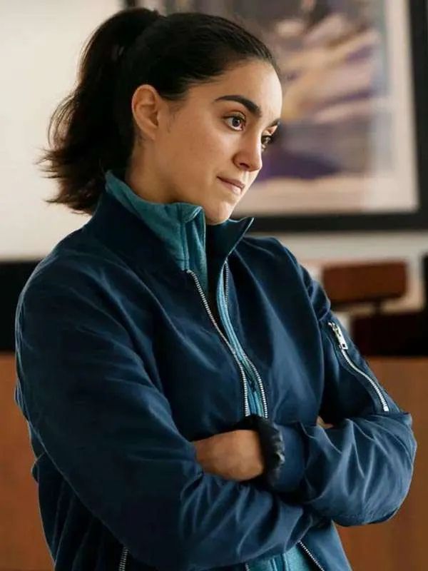 Barbara Havers Lynley S01 Blue Cotton Bomber Jacket
