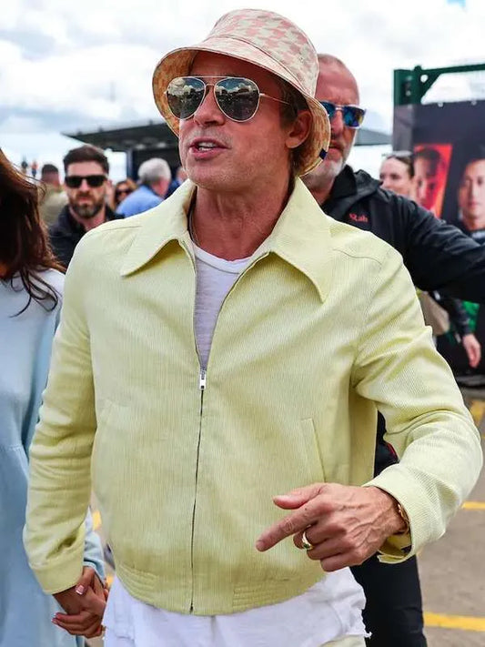 Brad Pitt F1 2025 Grand Prix Yellow Jacket