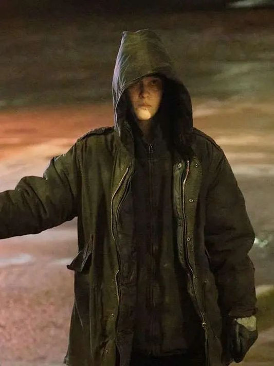 Clara Rugaard The Crow Girl Green Hooded Jacket