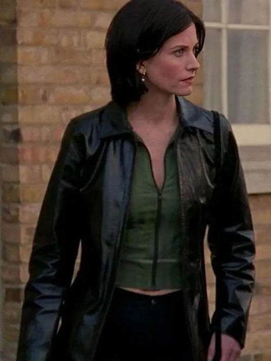 Courteney Cox Friends Black Leather Jacket