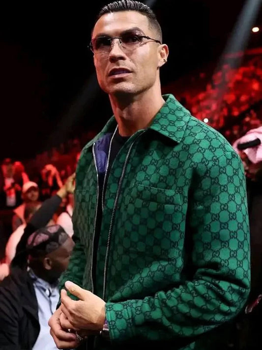 Cristiano Ronaldo CR7 Green Wool Jacket