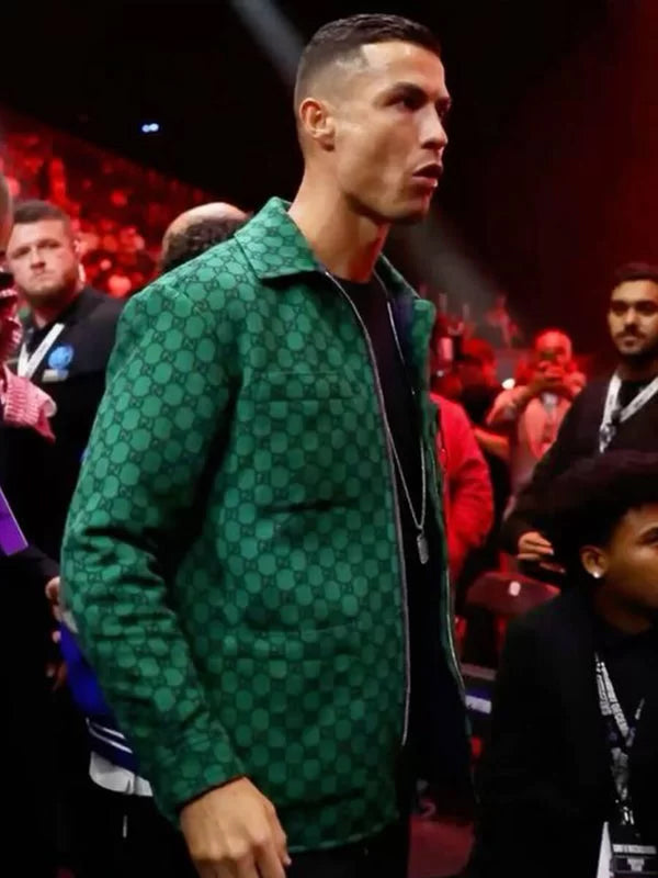 Cristiano Ronaldo CR7 Green Wool Jacket