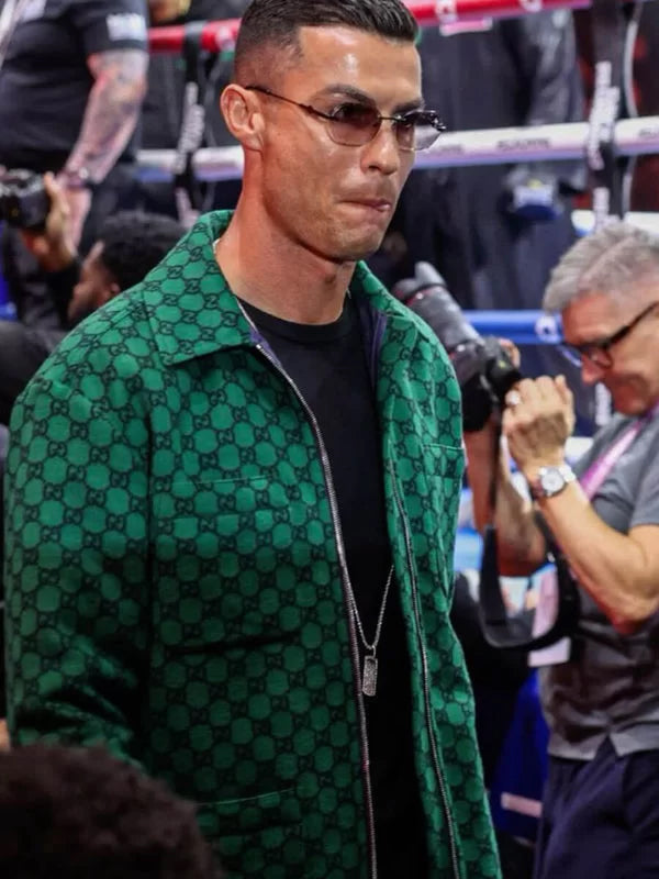 Cristiano Ronaldo CR7 Green Wool Jacket