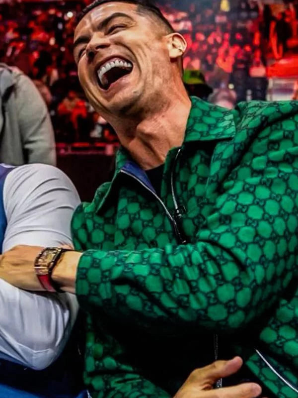 Cristiano Ronaldo CR7 Green Wool Jacket