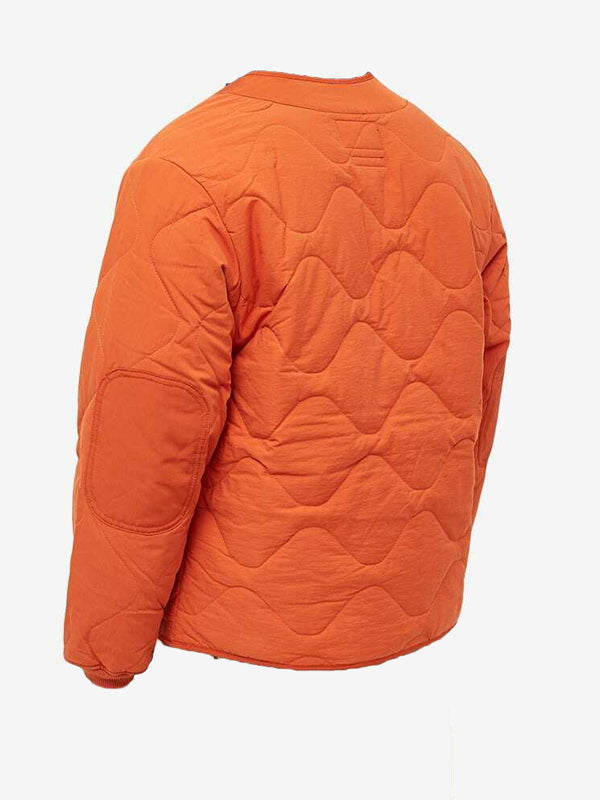F1 Damson Idris Orange Quilted Bomber Jacket