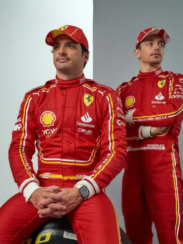 Ferrari Charles Leclerc Monaco Grand Prix 2024 Red Jacket