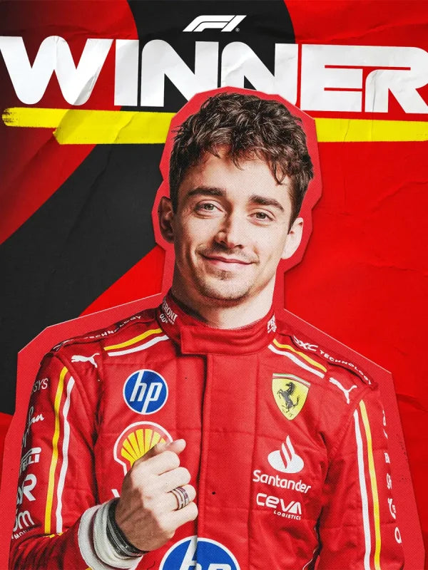 Ferrari Charles Leclerc Monaco Grand Prix 2024 Red Jacket
