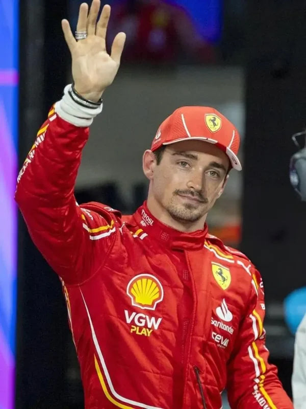 Ferrari Charles Leclerc Monaco Grand Prix 2024 Red Jacket