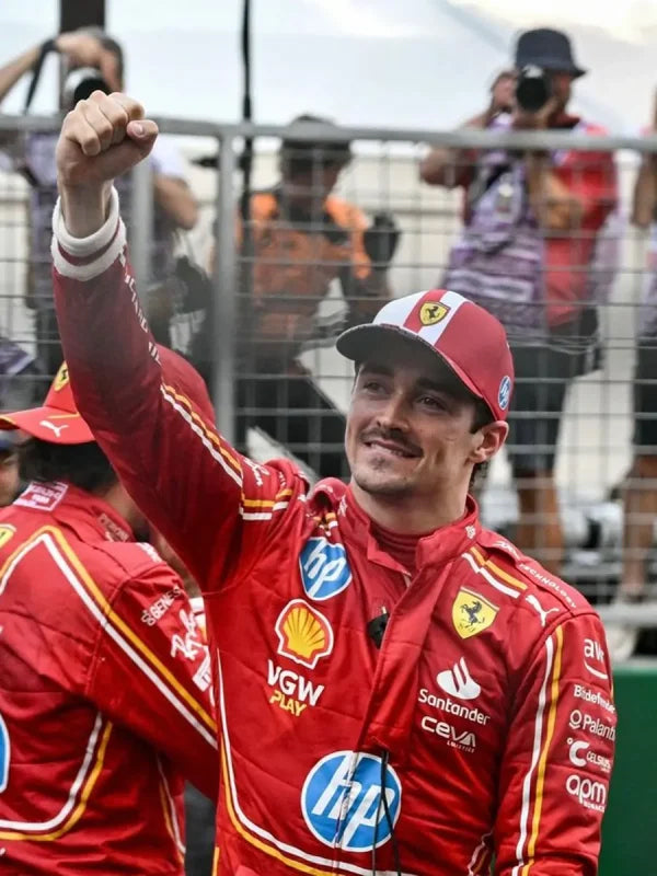 Ferrari Charles Leclerc Monaco Grand Prix 2024 Red Jacket