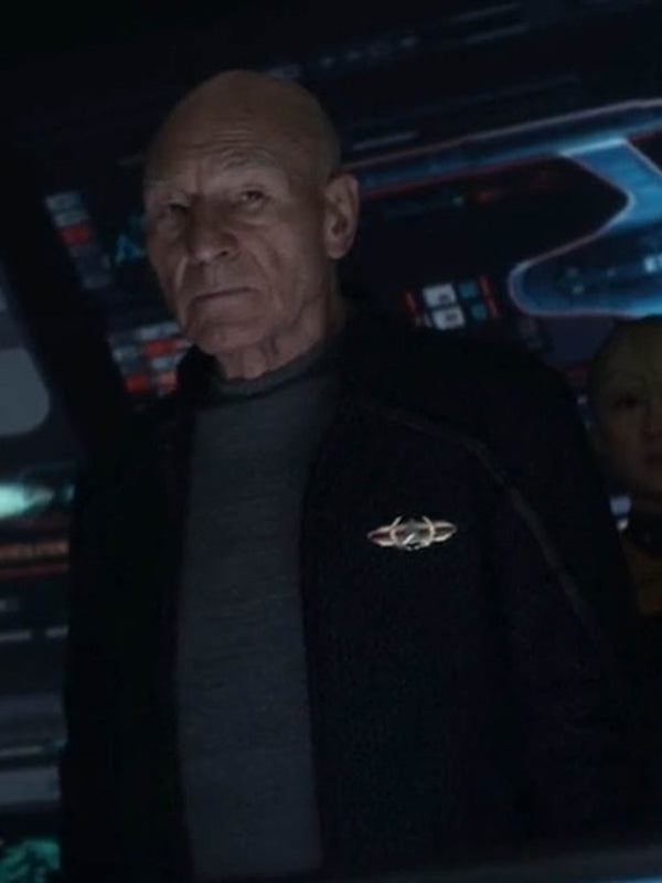 Star Trek SO 3 Jean Luc Picard Black Leather Jacket