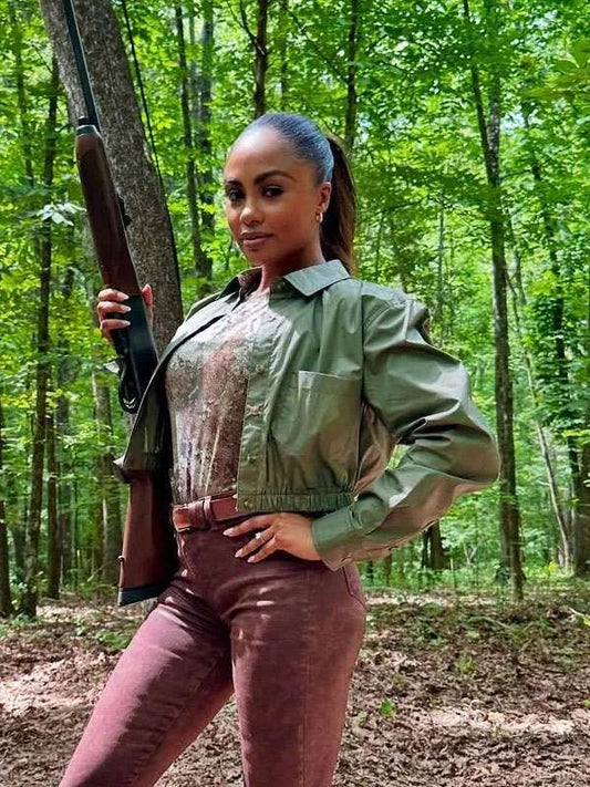 The Hunting Wives Joyce Glenn Green Cropped Jacket