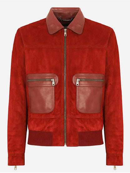 Joe Burrow Maroon Suede Leather Jacket