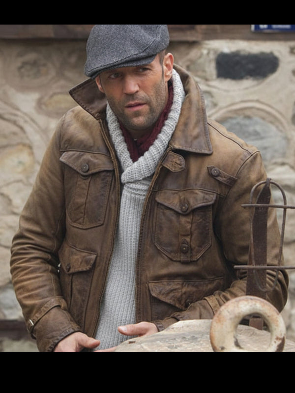The Expendables 2 Jason Statham Brown Leather Jacket