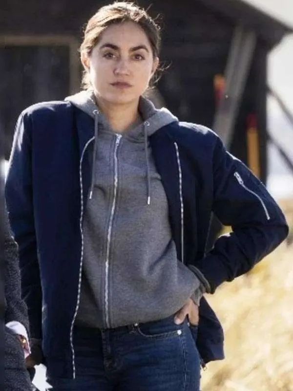 Barbara Havers Lynley S01 Blue Cotton Bomber Jacket