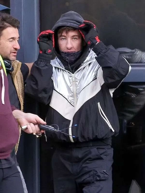 Barry Keoghan Crime 101 Black and Silver Track Jacket