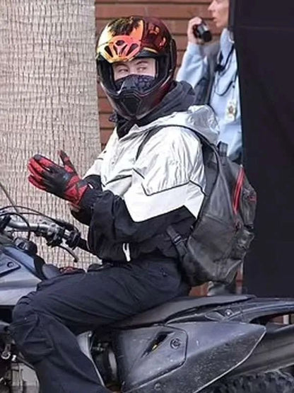 Barry Keoghan Crime 101 Black and Silver Track Jacket