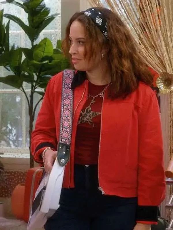 Carmen B. Sanchez Electric Bloom Red Cotton Jacket