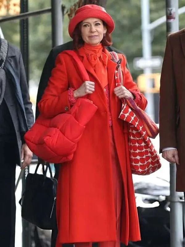 Carrie Preston Elsbeth S03 Red Wool Coat