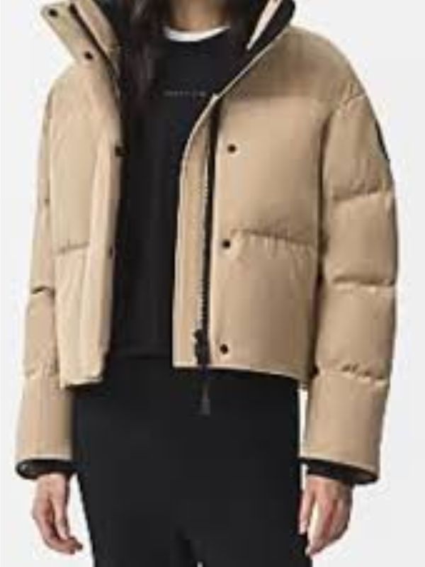 Chicago Med S10 Jessy Schram Beige Puffer Jacket