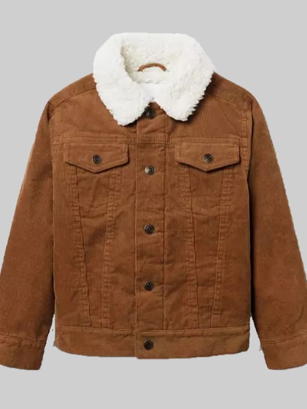 Christmas with the Campbells Justin Long Brown Denim Jacket