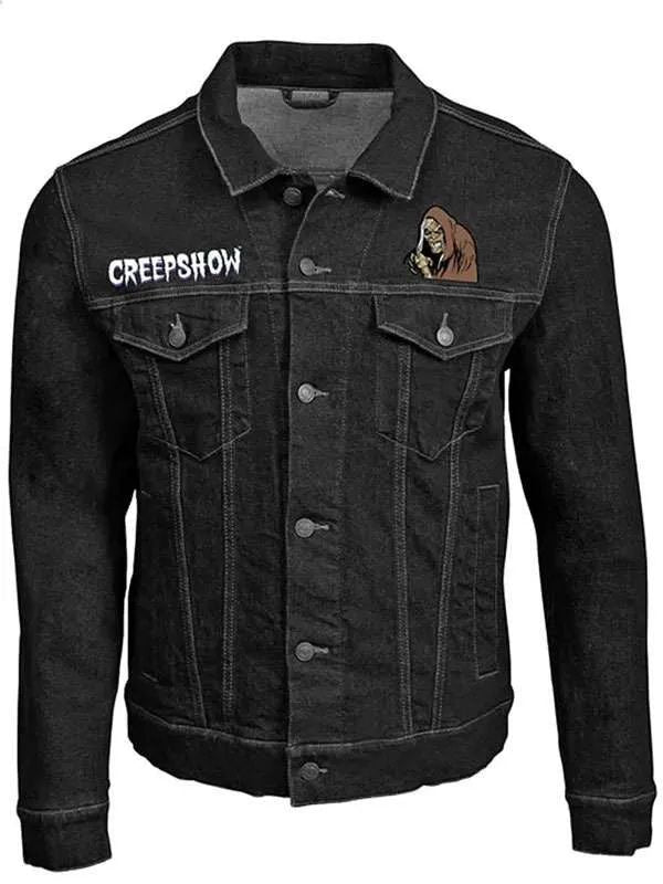Creepshow Halloween Black Trucker Denim Jacket