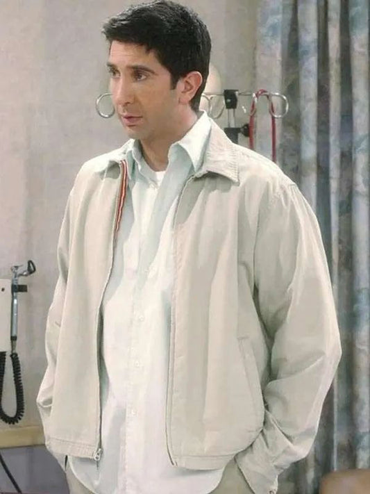 Dr. Ross Geller Friends White Cotton Jacket
