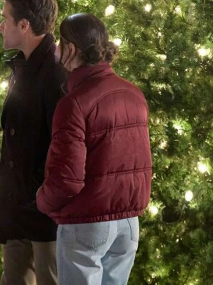 Emily Leung The Snow Must Go On Red Puffer Jacket