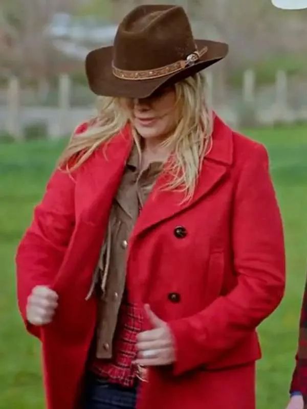 Finding Mr. Christmas S02 Alison Sweeney Red Wool Coat