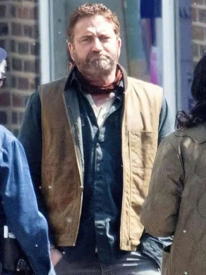 Gerard Butler Greenland 2: Migration Brown Cotton Vest