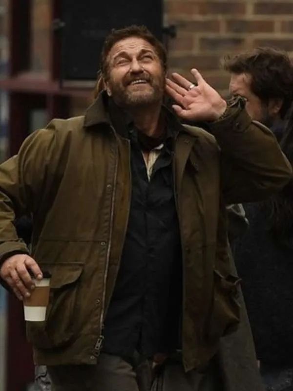 Gerard Butler Greenland 2: Migration Green Cotton Bomber Jacket 