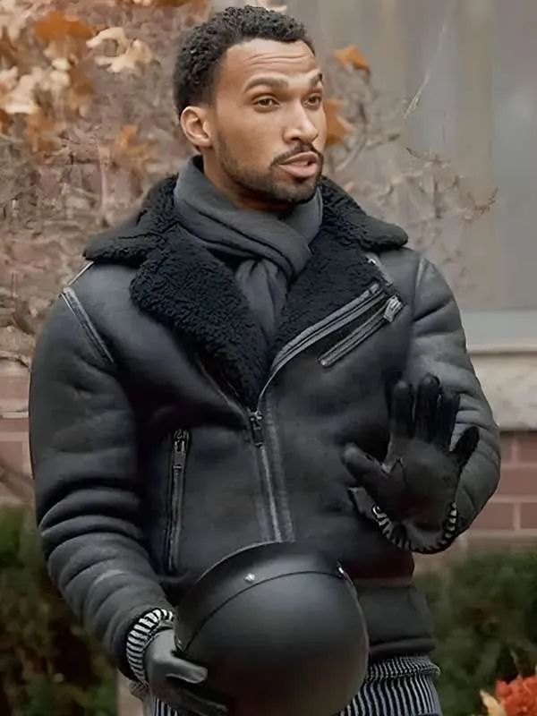 Ginny & Georgia Zion Miller Black Shearling Leather Jacket