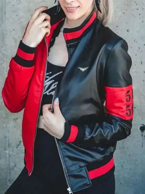 Harley Quinn Bomber Leather Jacket 