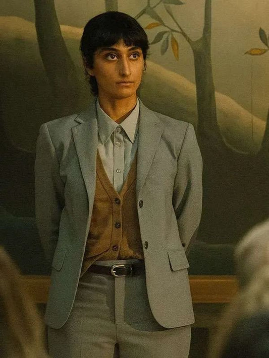 His and Hers Anna Andrews Sunita Mani Gray Blazer