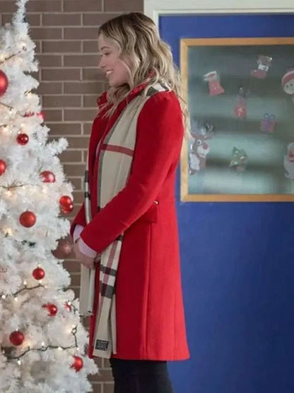 Katrina Bowden The Most Colorful Time of the Year Red Wool Coat