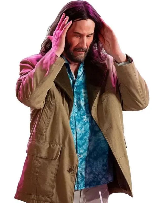 Keanu Reeves Good Fortune Beige Cotton Coat