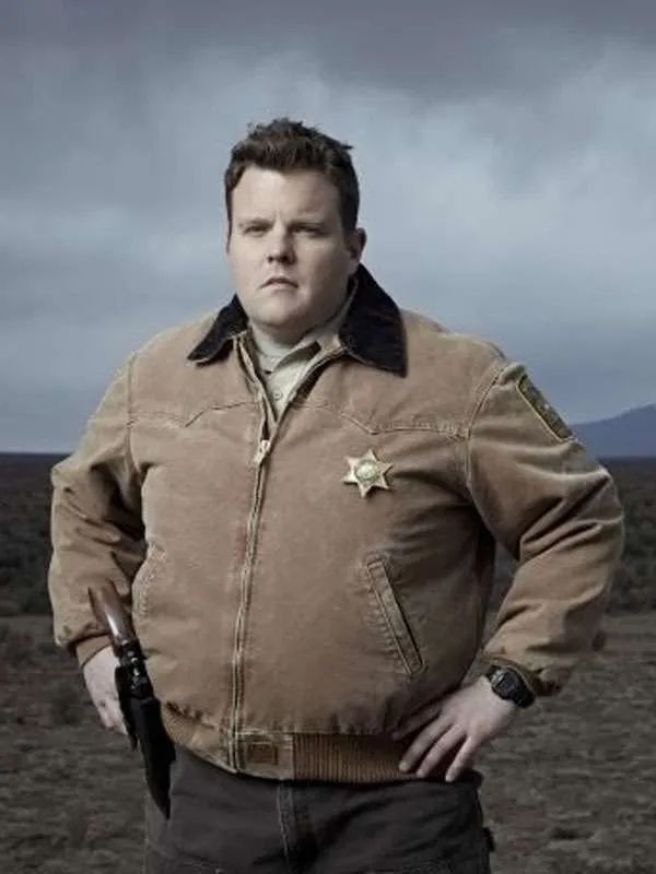 Longmire Adam Bartley Brown Uniform Bomber Jacket