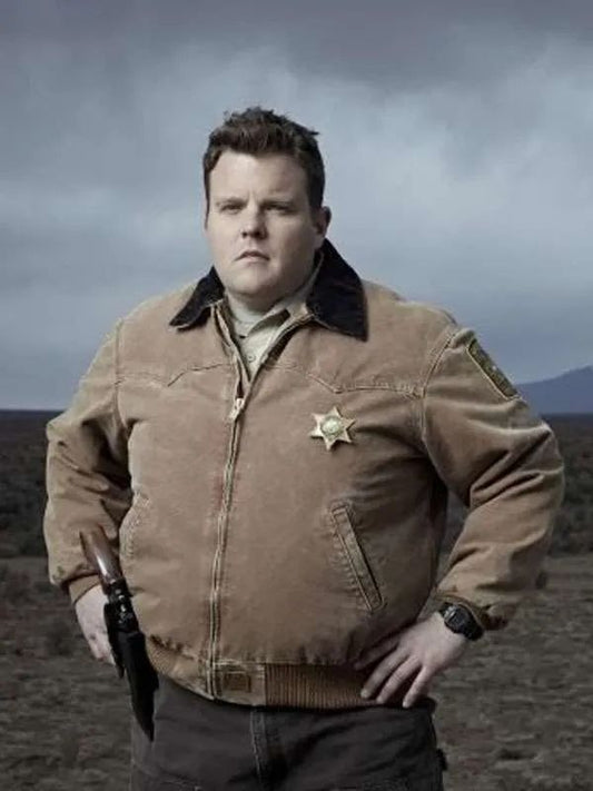 Longmire Adam Bartley Brown Uniform Bomber Jacket