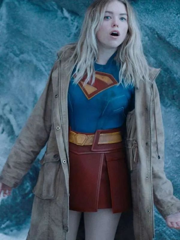 Milly Alcock Supergirl Brown Hooded Jacket