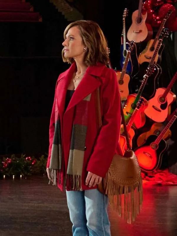 Nikki DeLoach A Grand Ole Opry Christmas Red Wool Coat