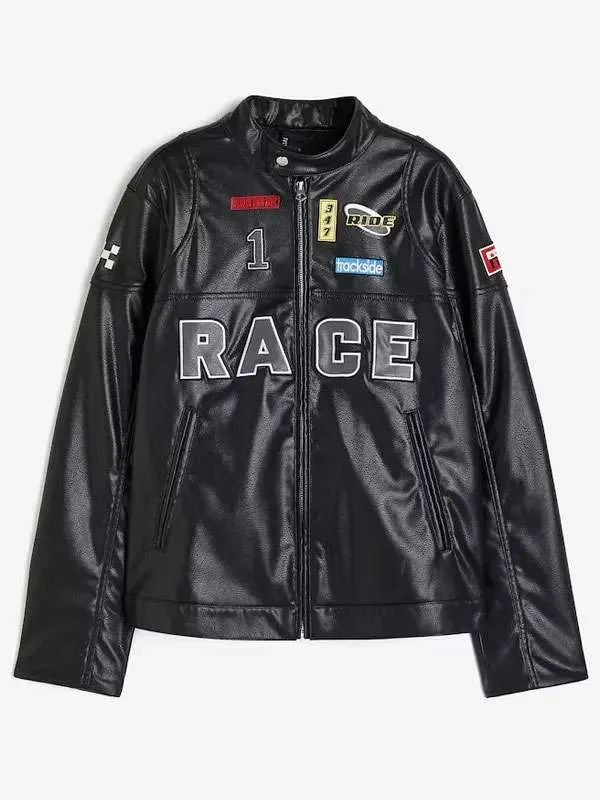 Olivia Hartley Black Racer Leather Jacket
