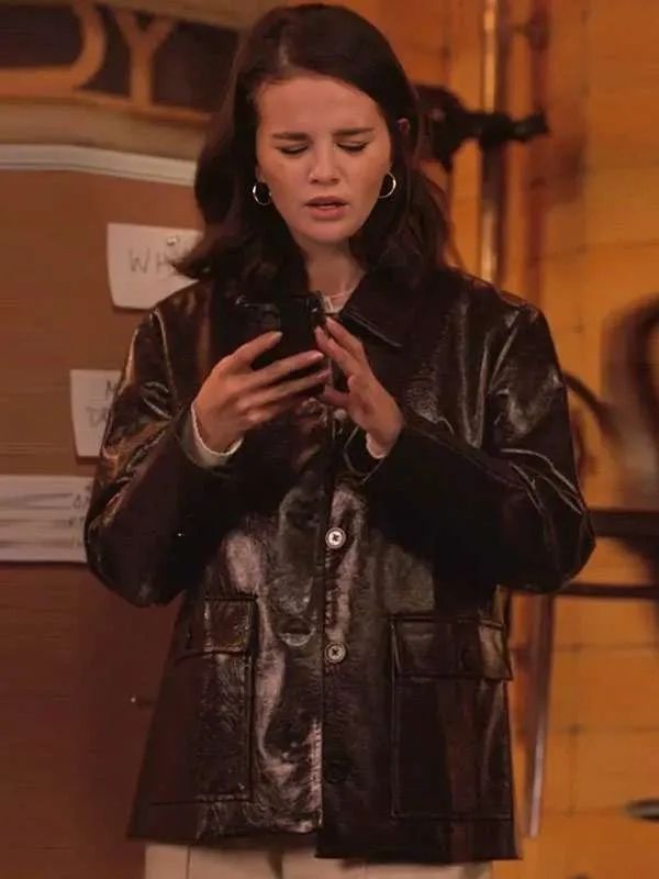 Only Murders in the Building S05 Selena Gomez Black Leather Jacket 