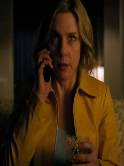Pluribus Rhea Seehorn Yellow Leather Jacket