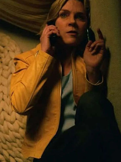 Pluribus Rhea Seehorn Yellow Leather Jacket