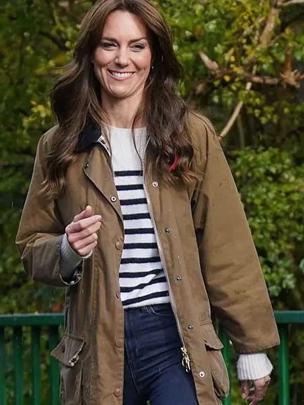 Princess of Wales Kate Middleton Brown Cotton Jacket